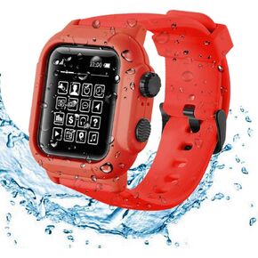 Compatible Apple Watch Series 8 7 6 SE 5 4 iwatch 45mm 44mm Waterproof Case IP68 Full Sealed Shockproof Cover with Watchstrap Sport Band