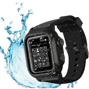 Compatible Apple Watch Series 8 7 6 SE 5 4 iwatch 45mm 44mm Waterproof Case IP68 Full Sealed Shockproof Cover with Watchstrap Sport Band
