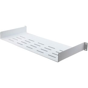 NavePoint 1U Rack Shelf for Server Rack Network Cabinets – Cantilever Rack Mount Shelf 6" Deep, White, Pre-Assembled – Compatible with 19 Inch Standard Equipment