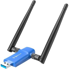 USB WiFi Adapter for Desktop PC - Nineplus WiFi 6 1800Mbps 802.11ax USB 3.0 Wireless Adapter with PC WiFi Antenna for Win11/10 WiFi Dongle for Desktop PC Laptop Gaming Internet Network Card WiFi USB