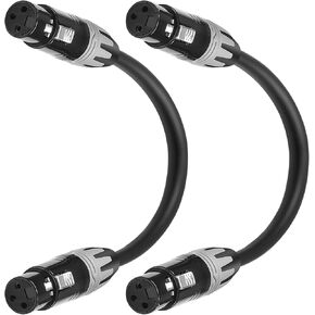 3 Pin XLR Female to Female Cables 5ft 2packs Microphone Cord XLR to XLR Patch Cable for for Microphone Mixer Speaker Systems