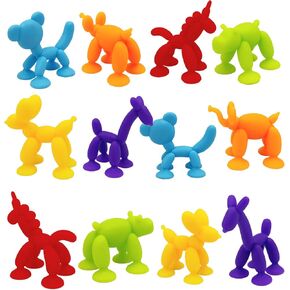 Baby Suction Cup Toys, 26pcs Silicone Letters Suction Cup Toys with Eggshell , No Hole Mold Free Bath Toy, Sensory Window Building Toys for Toddlers Boys Girls 3 4 5 6 Year Old (Letters)