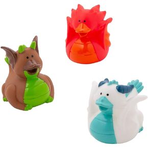 Fun Express Dragon Rubber Duckies (Set of 12) Medieval Party Supplies