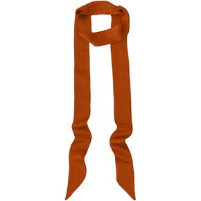 Stylish Solid Color Ribbon Scarf Soft Long Skinny Satin Belt Neck Scarf for Women