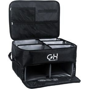 GreenHaven Golf Trunk Organizer Waterproof Car Golf Shoes Bag with Separate Ventilated Compartments Large Golf Storage Box for Shoes Golf Balls Tees Clothes Gloves Accessories Golf Gift for Men