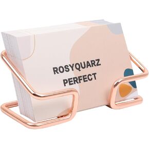 Business Card Holder for Desk, Elegant Metal Business Card Holder Display Stand, Black Business Card Organizer, Desktop Business Card Holders for Office Decoration (Black-1Pack)