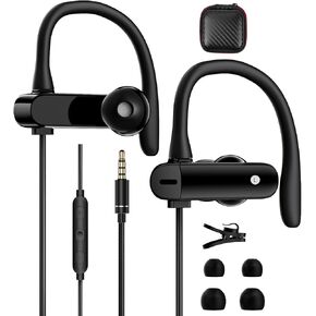 Wired Earbuds Over Ear Headphones for School Students with Microphone Noise Canceling 3.5mm Earphones in-Ear Headset for Tablets iPod iPad MP3 iPhone Samsung Computer Laptop Android Phone 3.5 mm Jack