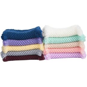 Blanket Photo Props Photography Props Photo Props Knit Throw Blankets Blanket for Knitted Blanket Photography Props Camera Bag Newborn Multicolor