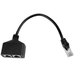 RJ45 Ethernet Cable 1 to 2 Ethernet Splitter Cat5 Extension Cable Ethernet Adapter Network Distributor LAN Ethernet Socket Connector Cable,26CM