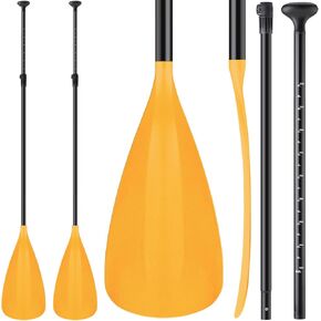 2 Set of 3 Pieces SUP Paddle Adjustable Stand up Paddle Aluminum Alloy Floating Paddle for Paddle Board Lightweight and Detachable Floating Oars