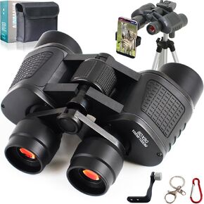 Binoculars for Adults - Perfect for Outdoor Enthusiasts, Sports Fans, and Photography Lovers, HD Waterproof Night Vision Binoculars paired with a Tripod Connector and Phone Adapter.