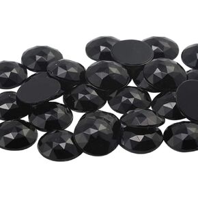 KraftGenius Allstarco 30mm Flat Back Round Acrylic Rhinestones Plastic Circle Gems for Costume Making Cosplay Jewels Pro Grade Embelishments - 12 Pieces (Orange Hyacinth H125)