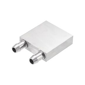 DMiotech 1 Pack 40 x 40 x 12mm Aluminum Water Block Computer Cooling Polished Radiator with Spout for PC Cooler