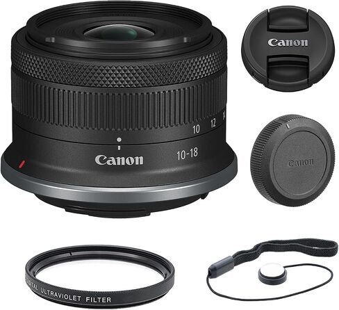 Canon RF-S10-18mm F4.5-6.3 is STM Ultra-Wide-Angle Zoom Lens, Mirrorless, Great for Vlogging & Selfies, Compact & Lightweight, for Video, Travel, Landscapes & Interiors in Saudi Arabia
