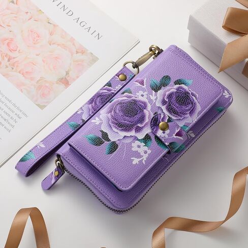 LITOU Compatible with iPhone 16 Pro Max Phone Case Wallet for Women Men,Detachable Magnetic,RFID Blocking Card Holder,Wristlets Zipper Leather Flip Wallet Case for iPhone 16 Pro Max.PF in Saudi Arabia