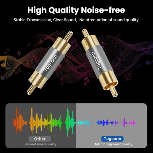 RCA Adapter,RCA Female to Female Adapter 4Pack, Audio Video Gold Plated Dual RCA Female Coupler Connector RCA F-F Adapter for RCA Cable Extension in Kuwait