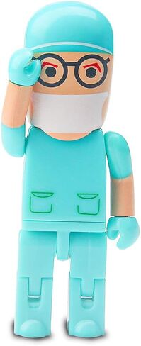 محرك فلاش USB بسعة 64 جيجابايت، طراز كارتون دكتور، محرك أقراص USB، محركات أقراص الإبهام، USB 2.0، عصا ذاكرة لتخزين البيانات الخارجية، أبيض in Kuwait