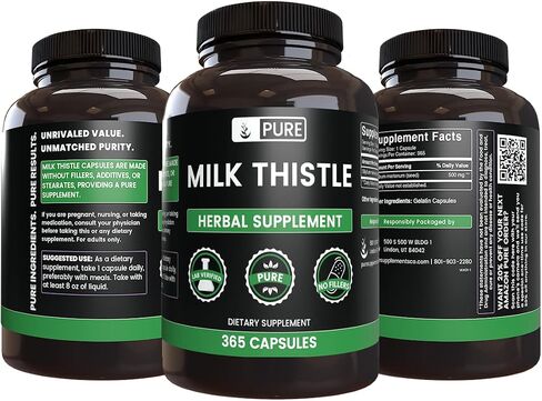 Pure Original Ingredients Milk Thistle (730 Capsules) No Magnesium Or Rice Fillers, Always Pure, Lab Verified in Saudi Arabia