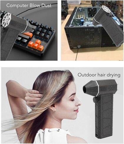 Air Blower Mini Electric Air Duster, 200000RPM Jet Blower with 15W PD QC Fast Charging, Rechargeable Air Blower for Car Cleaning, Computer, Outdoor Indoor, Cordless Air Duster in Saudi Arabia