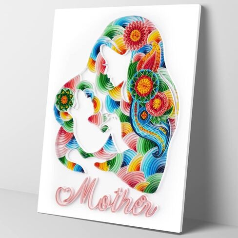 Uniquilling Quilling Kits Paper Quilling Kit for Adults Beginner, 16 * 20in Flowers& Dogs with Paper Quilling Tools& Using Manual, DIY Kits for Adults Paper Filigree Painting Kits Wall Art Decor in Saudi Arabia