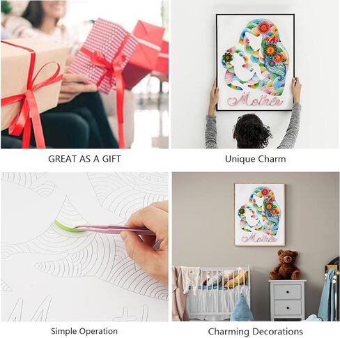 Uniquilling Quilling Kits Paper Quilling Kit for Adults Beginner, 16 * 20in Flowers& Dogs with Paper Quilling Tools& Using Manual, DIY Kits for Adults Paper Filigree Painting Kits Wall Art Decor in Saudi Arabia