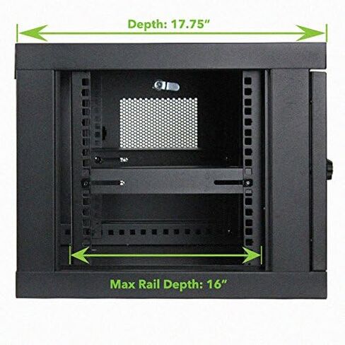 NavePoint 6U Wall Mount Rack Enclosure Server Cabinet 16.5 Inch Deep, Switch-Depth Perforated Door Lock W/Shelf in Saudi Arabia