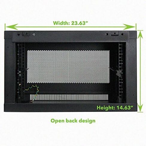 NavePoint 6U Wall Mount Rack Enclosure Server Cabinet 16.5 Inch Deep, Switch-Depth Perforated Door Lock W/Shelf in Saudi Arabia