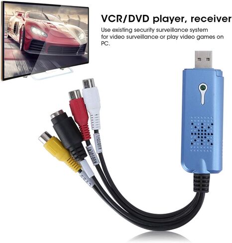 USB 2.0 Audio/Video Converter,DVD AV Video to USB Computer,Support Video,Edit and Digitize Analog Video,Suitable for VCR/DVD Player,Laptop,PC,Tape Recording in Saudi Arabia