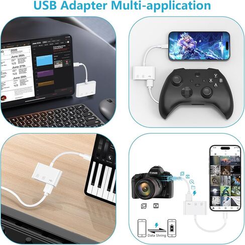 USB C إلى قارئ بطاقة الذاكرة، مع محول USB/SD/Micro SD 3 منافذ، عارض بطاقة SD من النوع C TF سعة 1 تيرابايت لهاتف iPhone 16 15 Pro Max Plus وiPad وMac والكمبيوتر المحمول وSamsung S24 S23 S22 S21 Plus Ultra in Kuwait