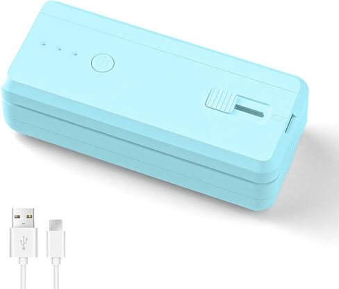 Hokant Mini Bag Sealer Handheld Heat Vacuum Sealer and Cutter, 1300mAh Rechargeable Portable Mini Sealing Machine with 3 Sealing Gear for Chip Bags Plastic Bags Food Storage in Saudi Arabia