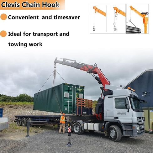 3/8 Inch Clevis Slip Hook, YEAZHEN 2Pcs Heavy Duty Forged G70 Hook with Safety Latch, Clevis Rigging Tow Winch Trailer for Transport, Lift and Pull, Capacity18000 lbs in Saudi Arabia