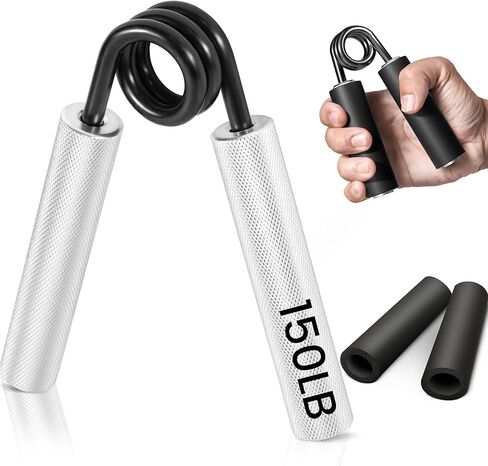 Grip Strength Trainer, Hand Grip Strengthener, Forearm Strengthening Devices Metal Hand Exercisers Non-Slip Wrist Workout Trainer for Men Women Training Recovery, 1/4/6 Pack, 50LB-350LB in Kuwait