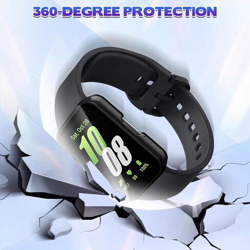 جراب واقي شاشة لساعة Samsung Galaxy Fit3، 4 قطع من غطاء الوجه الصلب من البولي كربونات المقاوم للخدش، مجموعة حماية كاملة رفيعة للغاية من ملحقات الساعة الذكية للرجال والنساء in Kuwait