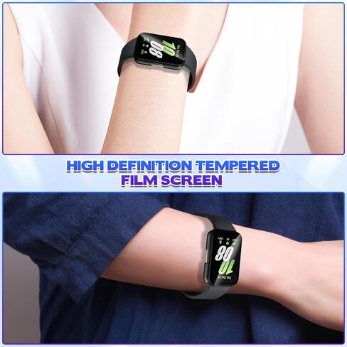 جراب واقي شاشة لساعة Samsung Galaxy Fit3، 4 قطع من غطاء الوجه الصلب من البولي كربونات المقاوم للخدش، مجموعة حماية كاملة رفيعة للغاية من ملحقات الساعة الذكية للرجال والنساء in Kuwait