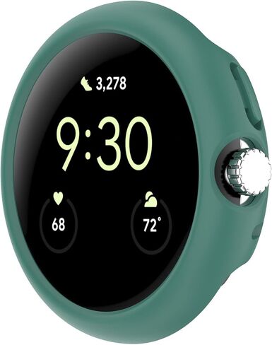 FitTurn Compatible with Google Pixel Watch 3 41mm/Pixel Watch 2 Case, Colour PC Shockproof Case Protective Screen Cover Bumper Shell for Pixel 3 41mm/Pixel 2 Heart Rate Tracking Watch (Green,Blue,Red) in Saudi Arabia