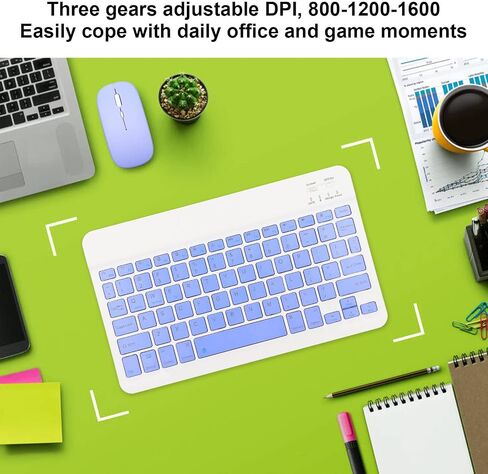 Keyboard and Mouse,Ultra Slim Bluetooth Keyboard and Mouse Combo Rechargeable Portable Keyboard Mouse Set for Laptop PC Cellphone(for) in Kuwait
