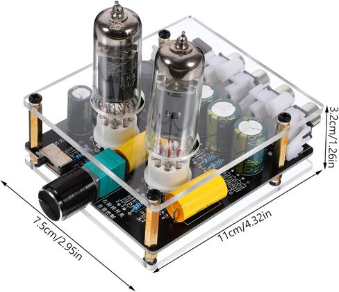 Gatuida Tube Amplifier Vacuum Electron Tube Valve Preamp Preamplifier for Home Theater System Pre-amp for Phonograph Tube Preamp Phono Preamp for Turntable Dc Glass Hifi Preamplifier Board in Saudi Arabia