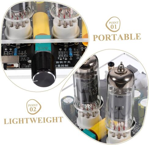 Gatuida Tube Amplifier Vacuum Electron Tube Valve Preamp Preamplifier for Home Theater System Pre-amp for Phonograph Tube Preamp Phono Preamp for Turntable Dc Glass Hifi Preamplifier Board in Saudi Arabia