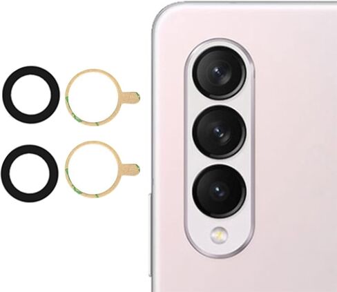 Camera Glass Cover Rear Lens Replacement Parts+ Adhesive Compatible with Samsung Galaxy Z Fold 3 5G in Kuwait