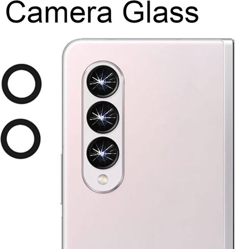 Camera Glass Cover Rear Lens Replacement Parts+ Adhesive Compatible with Samsung Galaxy Z Fold 3 5G in Kuwait