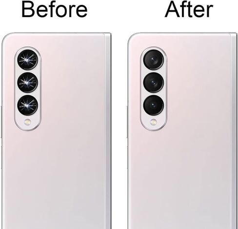 Camera Glass Cover Rear Lens Replacement Parts+ Adhesive Compatible with Samsung Galaxy Z Fold 3 5G in Kuwait