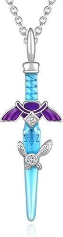 Master Sword Necklace Sterling Silver Link Necklace Hyrule Warriors Jewelry Gifts for Unisex in Saudi Arabia