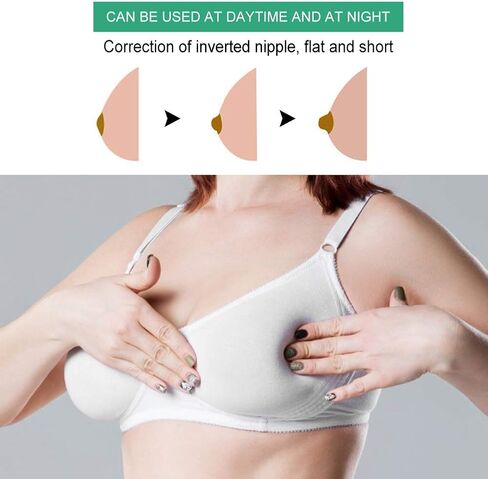 4 Pairs Silicone Nipple Corrector, Nipple Enlargement Suction Enlarger Sucker Puller Portable for Breastfeeding Inverted Flat Nipples in Saudi Arabia