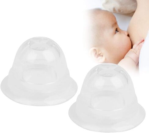 4 Pairs Silicone Nipple Corrector, Nipple Enlargement Suction Enlarger Sucker Puller Portable for Breastfeeding Inverted Flat Nipples in Saudi Arabia