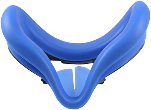 VR Silicone Face Cover Pad Compatible for Oculus Quest 2 VR, Sweat-Proof Lightproof Non-Slip Washable Replacement Face Pads Accessories (Blue) in Saudi Arabia