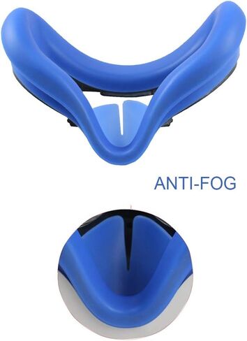 VR Silicone Face Cover Pad Compatible for Oculus Quest 2 VR, Sweat-Proof Lightproof Non-Slip Washable Replacement Face Pads Accessories (Blue) in Saudi Arabia