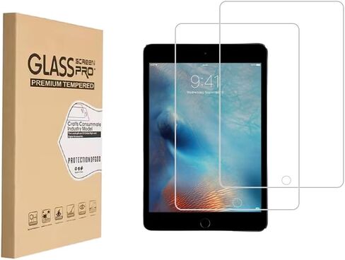 Compatible with Apple iPad Mini 5 (2019) & iPad Mini 4 Tempered Glass Screen Protector, Anti Scratch, Bubble Free,High Definition（2 Pack） in Kuwait