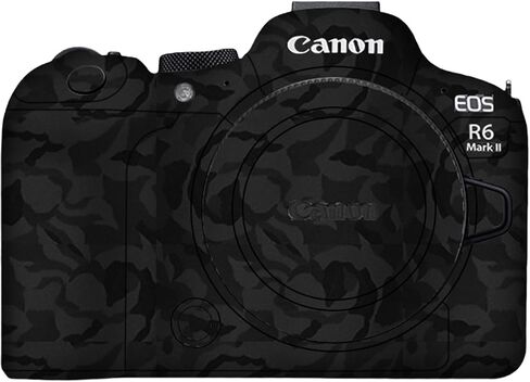 Camera Body Protective Film Compatible with Canon EOS R6 Mark II Camera Camouflage Film Camera Sticker Decal Anti-Scratch Anti-Wear Precision-Cut Custom-fit Easy Installation (Color:Ghost Black) in Saudi Arabia