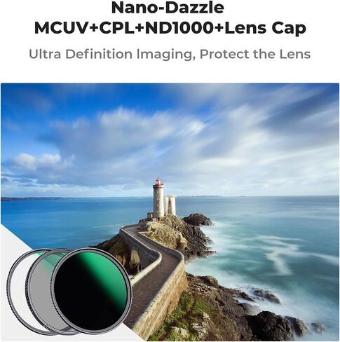 K&F Concept 77 مم CPL MCUV ND1000 مرشح عدسة 2 طقم أغطية عدسات استقطاب مقاوم للماء + حماية من الأشعة فوق البنفسجية + مرشح عدسة كاميرا محايدة ثابتة مع 24 طبقة طلاء in Saudi Arabia