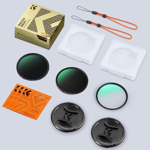 K&F Concept 77 مم CPL MCUV ND1000 مرشح عدسة 2 طقم أغطية عدسات استقطاب مقاوم للماء + حماية من الأشعة فوق البنفسجية + مرشح عدسة كاميرا محايدة ثابتة مع 24 طبقة طلاء in Saudi Arabia